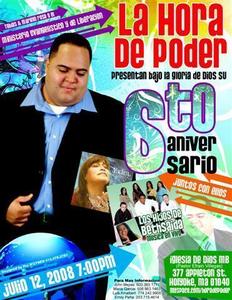 6to Aniversario Del Pastor Tobias Rosa $19.99